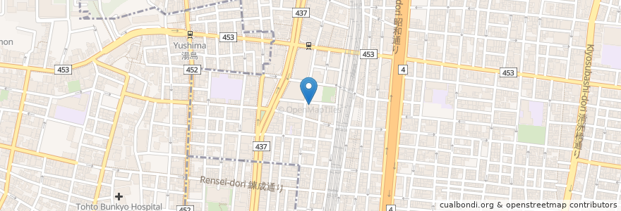 Mapa de ubicacion de フレグラ en ژاپن, 東京都, 台東区.