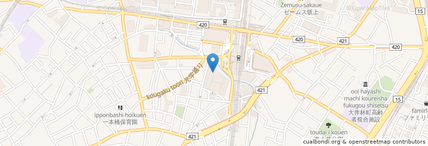 Mapa de ubicacion de MOS Cafe en اليابان, 東京都, 品川区.