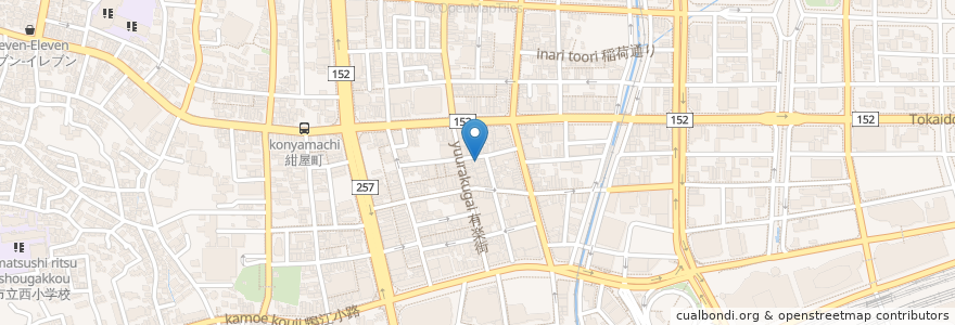 Mapa de ubicacion de 玄品ふぐ en 日本, 静岡県, 浜松市, 中区.