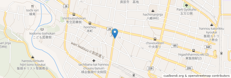 Mapa de ubicacion de しんは en Japan, Saitama Prefecture, Hanno.