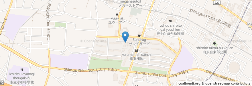 Mapa de ubicacion de 鳩時計 en 日本, 东京都/東京都, 府中市.