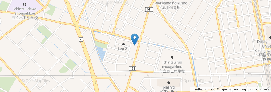 Mapa de ubicacion de はま寿司 en 일본, 사이타마현, 越谷市.