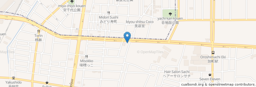 Mapa de ubicacion de ニッポンレンタカー 仙台卸町営業所 en Japan, Miyagi Prefecture, Sendai, Wakabayashi Ward.