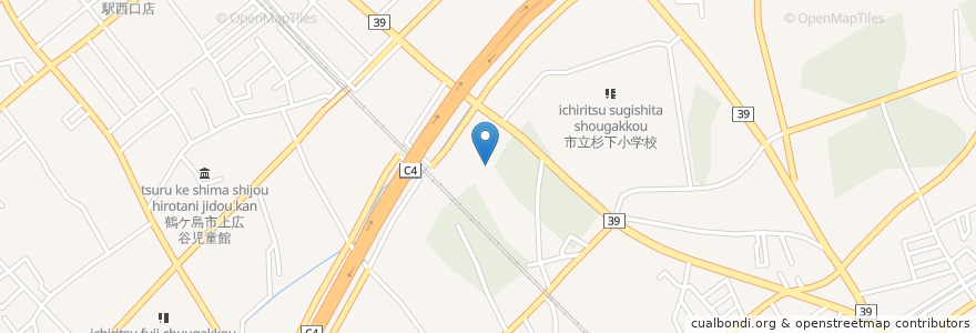 Mapa de ubicacion de 若葉台耳鼻咽喉科 en 日本, 埼玉县, 鶴ヶ島市.
