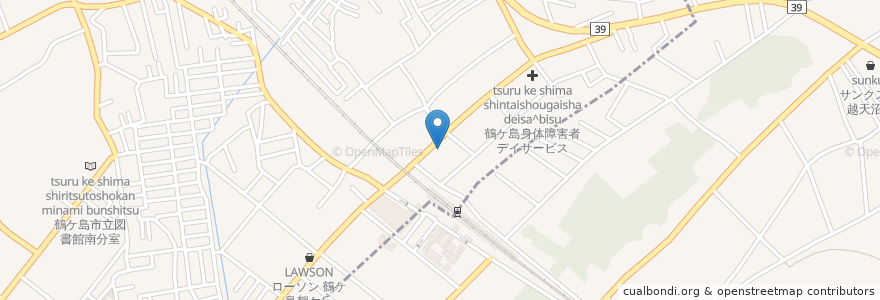 Mapa de ubicacion de 川野医院 en 일본, 사이타마현, 鶴ヶ島市, 川越市.