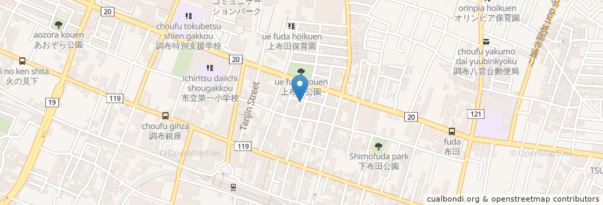 Mapa de ubicacion de Park Japan en Japonya, 東京都, 調布市.