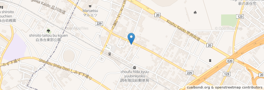 Mapa de ubicacion de 三井のリパーク en Japon, Tokyo, 調布市.