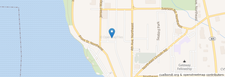 Mapa de ubicacion de Poulsbo Police Station en Amerika Syarikat, Washington, Kitsap County, Poulsbo.