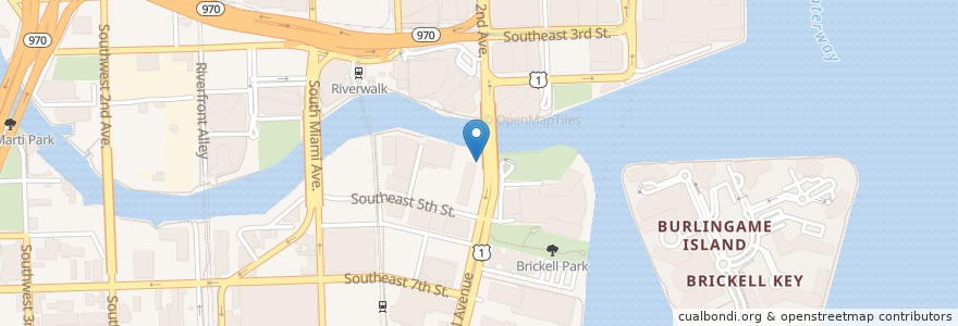 Mapa de ubicacion de The Capital Grille en Vereinigte Staaten Von Amerika, Florida, Miami-Dade County, Miami.
