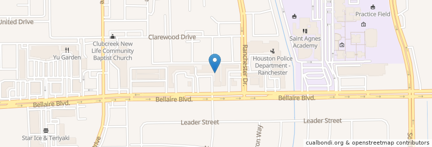 Mapa de ubicacion de Lai Lai Dumpling House en 美利坚合众国/美利堅合眾國, 得克萨斯州 / 德克薩斯州 / 德薩斯州, 休斯敦, Harris County.