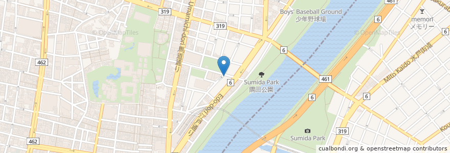Mapa de ubicacion de セリーヌ en Japonya, 東京都, 台東区.