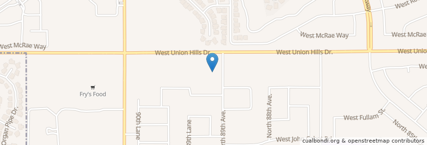 Mapa de ubicacion de Peoria Fire-Medical Station 192 en Estados Unidos Da América, Arizona, Maricopa County, Peoria.