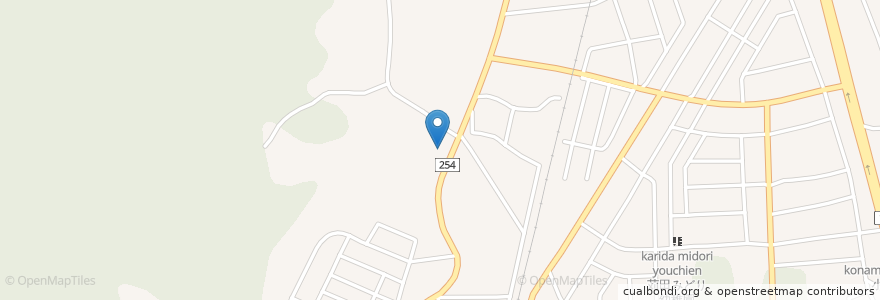 Mapa de ubicacion de 手打ちの味小泉苅田店 en اليابان, محافظة فوكوكا, 京都郡, 苅田町.