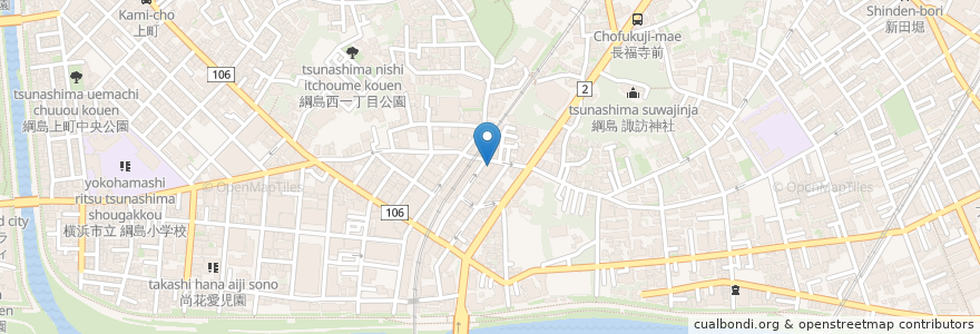 Mapa de ubicacion de cafeレストラン ガスト en Japão, 神奈川県, 横浜市, 港北区.