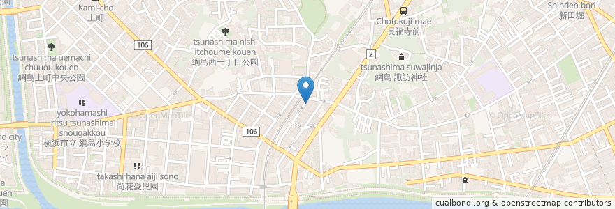 Mapa de ubicacion de 山東厨房 en Japon, Préfecture De Kanagawa, 横浜市, 港北区.