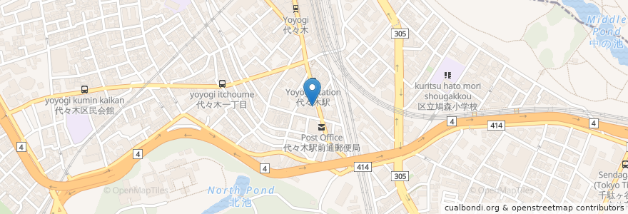 Mapa de ubicacion de ルノアール en Japonya, 東京都, 渋谷区.