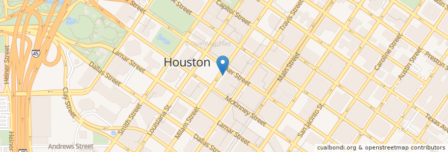 Mapa de ubicacion de Dimassi's Mediterranean Kitchen en United States, Texas, Houston, Harris County.