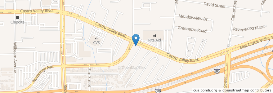 Mapa de ubicacion de The Burrito Shop en Stati Uniti D'America, California, Contea Di Alameda.