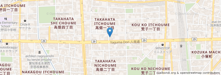 Mapa de ubicacion de JiJi en Japonya, 愛知県, 名古屋市, 中川区.