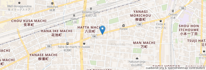 Mapa de ubicacion de Alice en 日本, 愛知県, 名古屋市, 中川区.