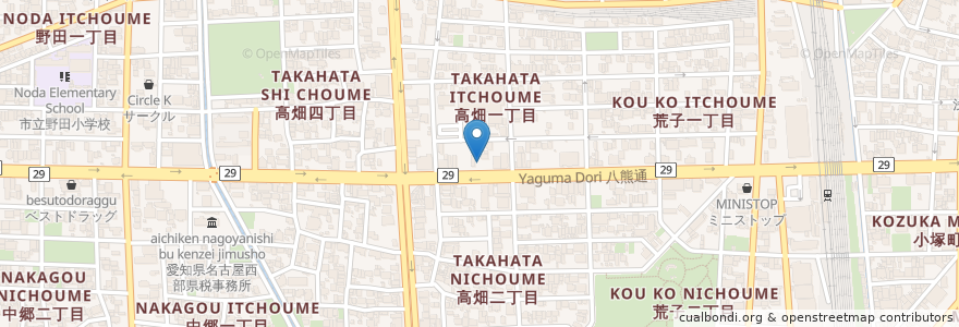Mapa de ubicacion de Mitsui Repark en Japan, Aichi Prefecture, Nagoya, Nakagawa Ward.