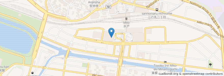 Mapa de ubicacion de はなの舞 en Japan, 茨城県, 水戸市.