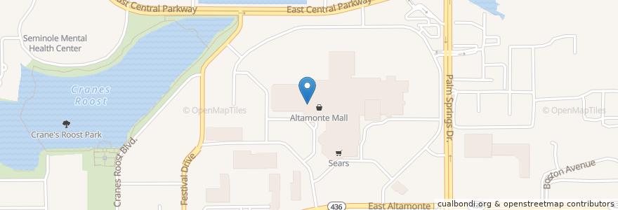 Mapa de ubicacion de Yo Belle en United States, Florida, Seminole County, Altamonte Springs.