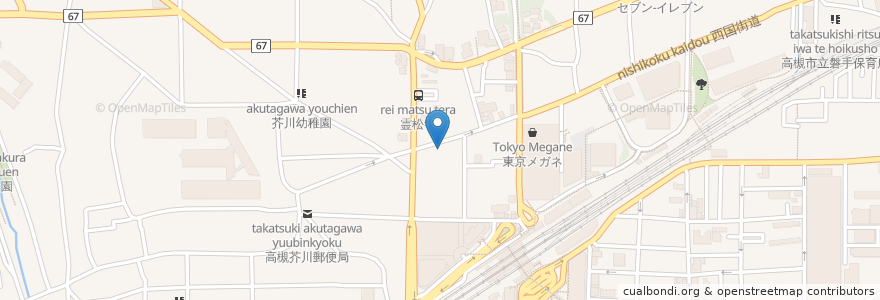 Mapa de ubicacion de 高槻 いし川 en ژاپن, 大阪府, 高槻市.