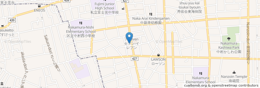 Mapa de ubicacion de 中杉通り整形外科 en اليابان, 東京都, 練馬区.