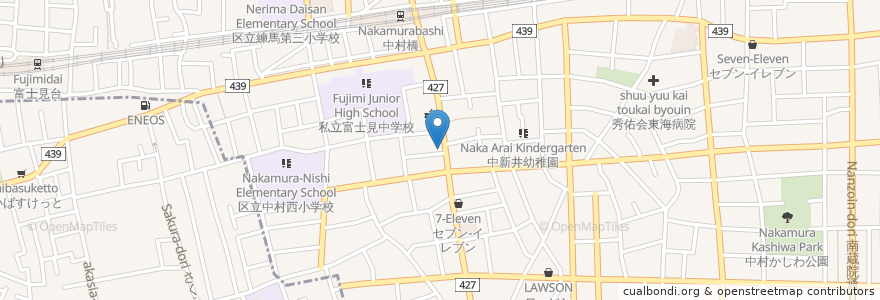 Mapa de ubicacion de ひびの動物病院 en 일본, 도쿄도, 練馬区.