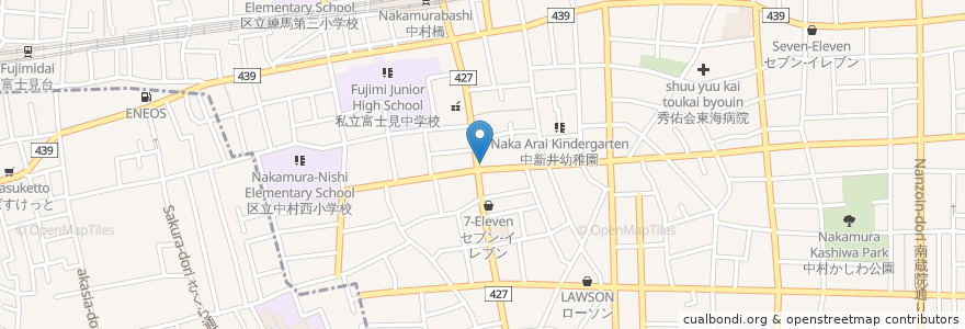 Mapa de ubicacion de 末広庵 en 日本, 東京都, 練馬区.