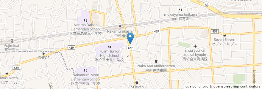 Mapa de ubicacion de 大黒鮨 en 日本, 東京都, 練馬区.