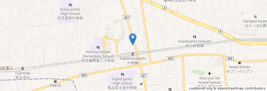 Mapa de ubicacion de 平木整形外科内科 en اليابان, 東京都, 練馬区.