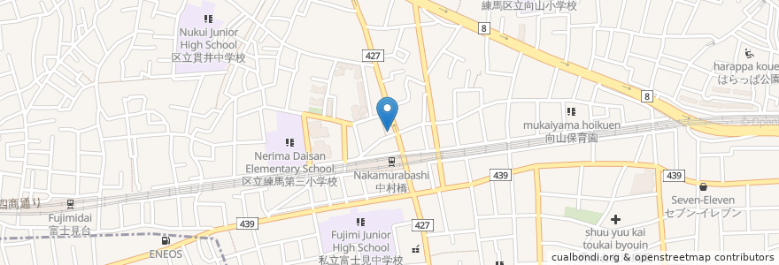 Mapa de ubicacion de ふらんす亭 en اليابان, 東京都, 練馬区.
