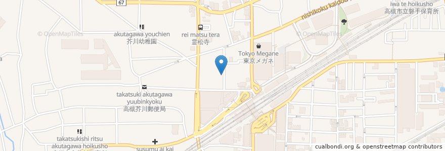 Mapa de ubicacion de 酒蔵島津 en Japonya, 大阪府, 高槻市.