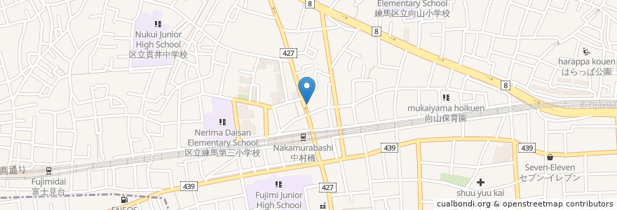 Mapa de ubicacion de そば処 辰巳庵 en ژاپن, 東京都, 練馬区.