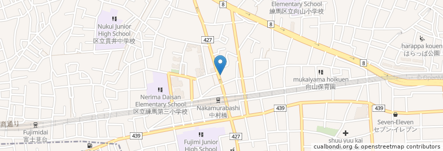 Mapa de ubicacion de オリジン弁当 en Japan, 東京都, 練馬区.