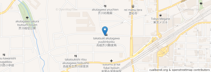 Mapa de ubicacion de 八百鶴本店 en 日本, 大阪府, 高槻市.