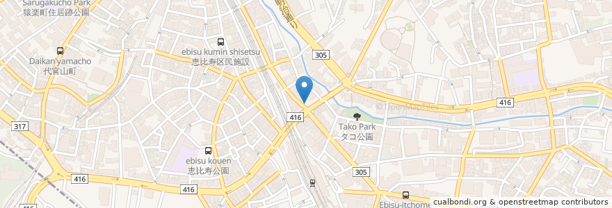 Mapa de ubicacion de essencecafé en Jepun, 東京都, 渋谷区.
