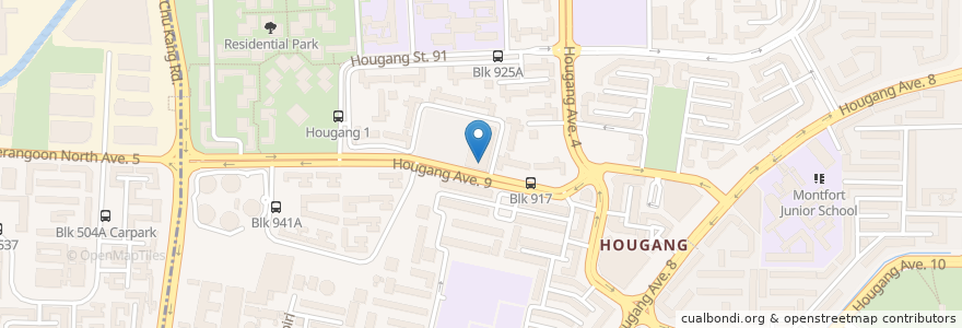 Mapa de ubicacion de SOD Cafe en シンガポール, Northeast.
