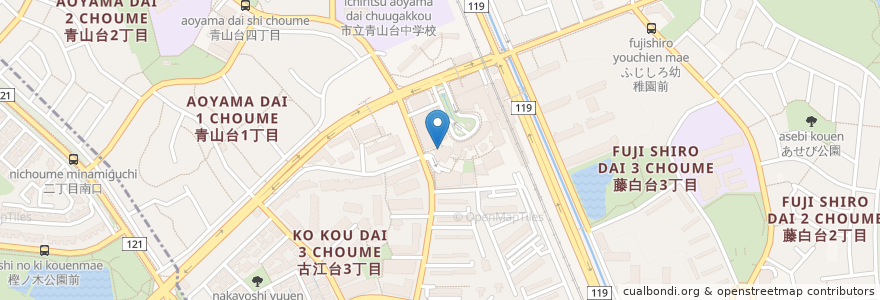 Mapa de ubicacion de いのくち眼科 en 日本, 大阪府, 吹田市.