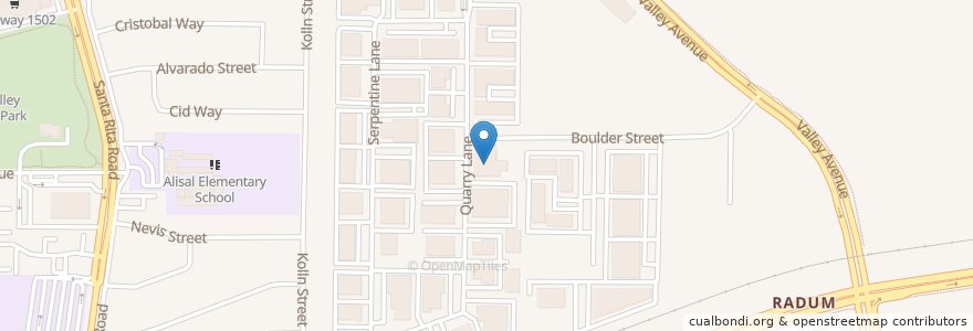 Mapa de ubicacion de The Quarry Lane School en United States, California, Alameda County, Pleasanton.