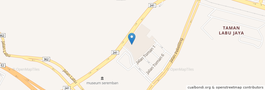 Mapa de ubicacion de Nando's en Malaysia, Negeri Sembilan, Seremban.