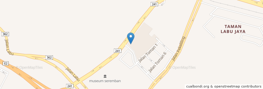 Mapa de ubicacion de Chicken Rice Shop en Malaisie, Negeri Sembilan, Seremban.