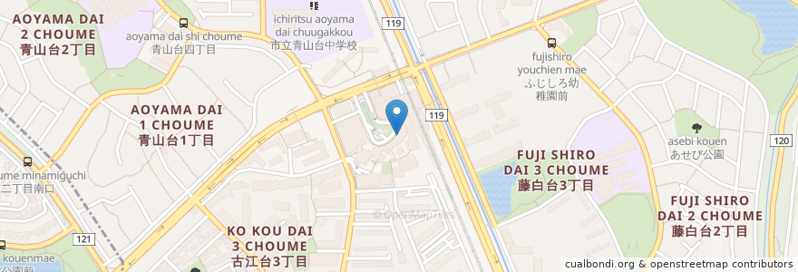 Mapa de ubicacion de いこい飯店 en Japonya, 大阪府, 吹田市.