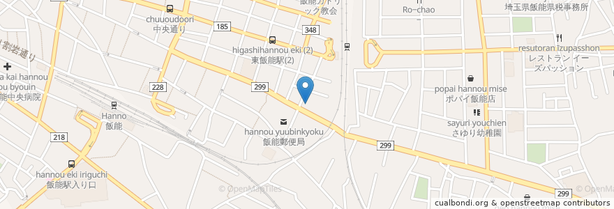 Mapa de ubicacion de ステーキガスト en 일본, 사이타마현, 飯能市.