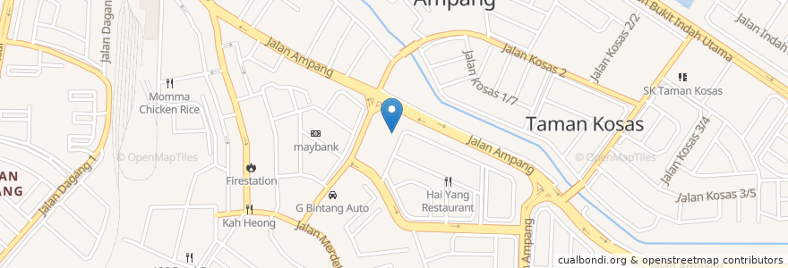 Mapa de ubicacion de Hong Leong Bank en Malesia, Selangor, Majlis Perbandaran Ampang Jaya.