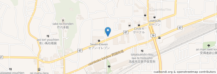 Mapa de ubicacion de やきとり大吉 高槻病院前店 en ژاپن, 大阪府, 高槻市.