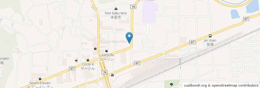 Mapa de ubicacion de 作りうどん 拾得 en ژاپن, 大阪府, 高槻市.