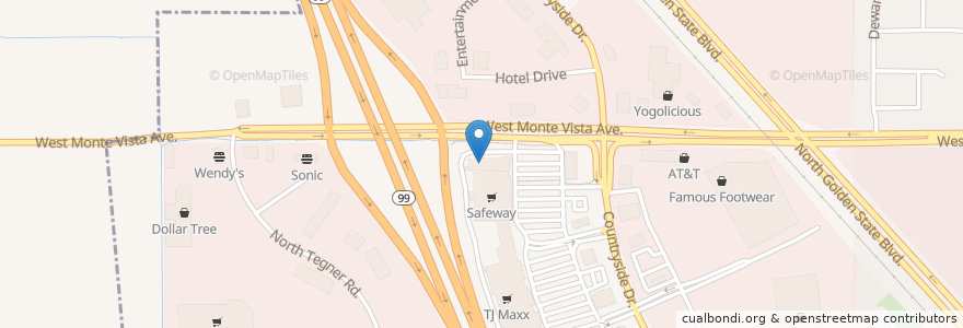 Mapa de ubicacion de Monte Vista Dental en Estados Unidos Da América, Califórnia, Stanislaus County, Turlock.
